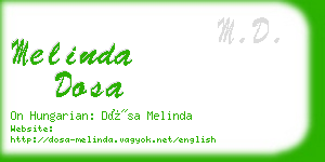 melinda dosa business card
